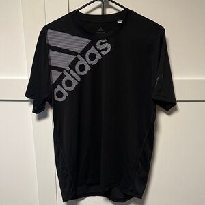 Adidas Men's Black and White Graphic Tee